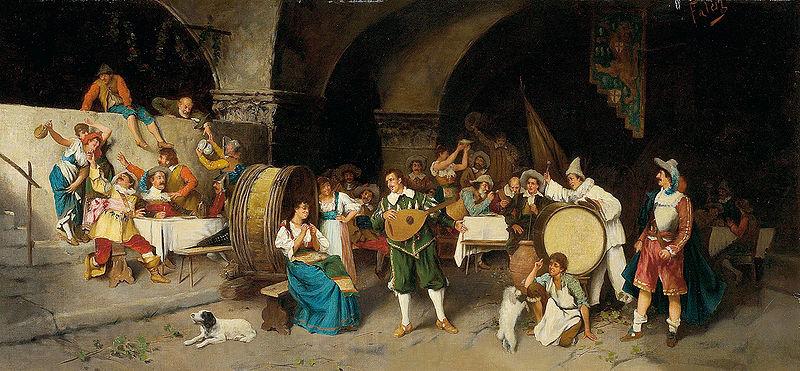 Luis Riccardo Falero Day in a tavern Norge oil painting art